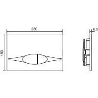 Клавиша смыва Jacob Delafon Хром арт-E29027-CP — фото 3, Кнопки смыва
