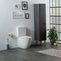 Унитаз компакт Vitra Sento Rim-ex back to wall 9830B003-7203 с бачком и сиденьем Микролифт — фото 3, Напольные унитазы