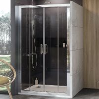 Душевая дверь Ravak 10° 10DP4 180 0ZJY0C00Z1 профиль Хром стекло Transparent — фото 1, Раздвижные душевые двери