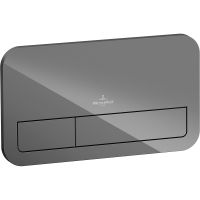 Клавиша смыва Villeroy&Boch ViConnect 922400RA Серая глянцевая стекло — фото 1, Кнопки смыва