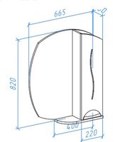 Зеркало со шкафом Bellezza Глория 65 R Белое — фото 2, Мебель для ванной