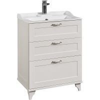 Тумба под раковину Aquaton Леон 65 Н 1A194601LBPS0 Дуб белый — фото 1, Тумбы под раковину