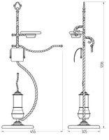 Напольная стойка Migliore Edera 16955 Золото — фото 8, Стойки - набор держателей