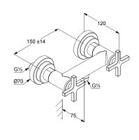 Смеситель для душа Kludi Nova Fonte 207100520 Хром — фото 3, Смеситель для душа