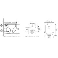 Унитаз WeltWasser Heimbach 043 MT-BL 10000012078 подвесной Черный матовый с сиденьем Микролифт — фото 2, Подвесные унитазы