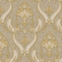 Обои Bernardo Bartalucci Gabriella 84132-7 Винил на флизелине (1,06*10,05) Коричневый, Дамаск — фото 1, Обои для стен