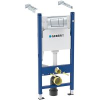 Инсталляция Geberit Delta 458.163.21.1 для унитаза с клавишей смыва Хром глянцевый — фото 1, Инсталляции для унитазов