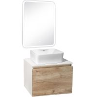 Товар: Тумба под раковину Runo Бари 60 00-00001374 подвесная Крафт дуб Белая - фото 19 Тумба под раковину Runo Бари 60 00-00001374 подвесная Крафт дуб Белая — фото 19, Тумбы под раковину