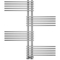 Водяной полотенцесушитель Terminus Европа П20 70х1000 4670078530615 Хром, нижнее подключение, G 1/2" ВР, с комплектом вентилей — фото 2, Водяные полотенцесушители