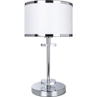 Настольная лампа Artelamp Furore A3990LT-1CC Белая Хром Прозрачная — фото 1, Настольные лампы