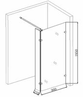 Душевая перегородка Niagara Nova 90 NG-662-90 профиль Хром стекло прозрачное — фото 5, Душевые перегородки