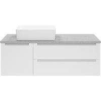 Тумба с раковиной Brevita Cargo 120 УТ000024163 подвесная Белая матовая — фото 2, Мебель для ванной