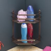 Товар: Полка корзина Tekno-tel ES075A угловая Бронза - фото 2 Полка корзина Tekno-tel ES075A угловая Бронза — фото 2, Полки для ванной и душа