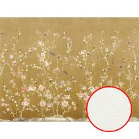 Фреска Ortograf Silver&Gold 32805 Фактура флок FLK Флизелин (3,6*2,7) Золото/Разноцветный, Цветы — фото 1, Фрески