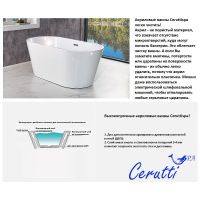 Акриловая ванна Ceruttispa C-478A 170x120 10351 с гидромассажем — фото 8, Акриловые ванны