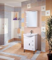 Зеркальный шкаф Onika Луна 60.01 R 206014 с подсветкой Белый — фото 2, Зеркальные шкафы в ванную