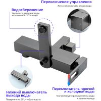 Душевая система Gappo G17-9 G2417-9 Оружейная сталь — фото 4, Душевые стойки