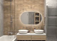 Зеркало Art&Max Torino AM-Tor-1000-600-DS-F с подсветкой с бесконтактным выключателем — фото 6, Мебель для ванной