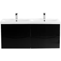 Тумба под раковину BelBagno Marino-Cer 120 подвесная Nero Lucido арт-MARINO-CER-1200-4C-SO-2-NL-P — фото 1, Тумбы под раковину