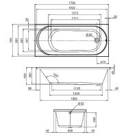 Акриловая ванна AM.PM X-Joy 170х75 W94A-170-075W-A без гидромассажа — фото 16, Акриловые ванны