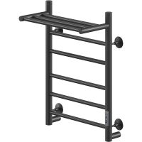 Электрический полотенцесушитель Ника Way-2 60/40 U с полкой Черный матовый — фото 1, Электрические полотенцесушители