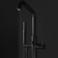 Смеситель для ванны Allen Brau Priority 5.31008-31 Черный матовый — фото 19, Смесители напольные