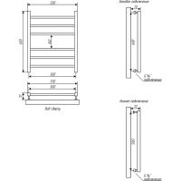 Водяной полотенцесушитель EWRIKA Деметра LP 60х50 Черный матовый — фото 7, Водяные полотенцесушители