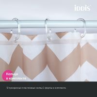 Штора для ванны Iddis Base 180х200 BR03P18i11 Бежевая — фото 6, Аксессуары для туалета