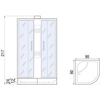 Товар: Душевая кабина River Lena 90x90 МТ Б/К 10000000693 с поддоном - фото 3 Душевая кабина River Lena 90x90 МТ Б/К 10000000693 с поддоном — фото 3, Душевые кабины