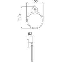 Кольцо для полотенец Haiba HB1904 Хром — фото 2, Полотенцедержатели