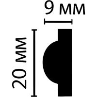 Молдинг гибкий Decomaster 97202FL 2400x20x9 мм — фото 3, Молдинги