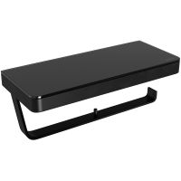 Держатель туалетной бумаги Lemark Glass Line 9722042 двойной Черный матовый — фото 1, Держатели туалетной бумаги