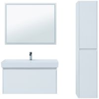 Тумба под раковину Aquanet Nova Lite 100 242580 подвесная Белая — фото 4, Тумбы под раковину