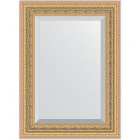 Зеркало Evoform Exclusive 75х55 BY 1224 с фацетом в багетной раме - Сусальное золото 80 мм — фото 1, Мебель для ванной