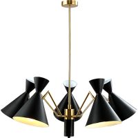 Люстра Crystal Lux Joven SP5 Gold Black Черная Золото — фото 2, Люстры