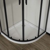 Душевой уголок Vincea City 90x90 VSQ-5CT900CLB профиль Черный матовый стекло прозрачное — фото 5, Душевые уголки четверть круга