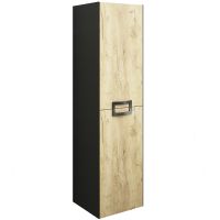 Шкаф пенал Sanflor Выборг 32 С16297 подвесной Дуб крафт золотой — фото 2, Пеналы для ванной комнаты