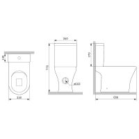 Унитаз компакт AM.PM Sense C748600SC с бачком и сиденьем Микролифт — фото 11, Напольные унитазы