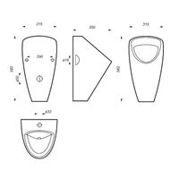 Писсуар Sanita Luxe Long PS/Long/Mech/WHT.G/S1 подвесной Белый — фото 6, Писсуары