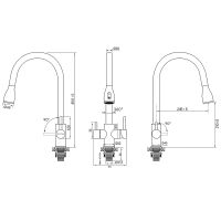 Смеситель для кухни Paulmark Lange La214212-SBG Светлое брашированное золото — фото 5, Смесители для кухни