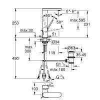 Смеситель для раковины Grohe Plus 23843003 Хром — фото 7, Смесители для раковины