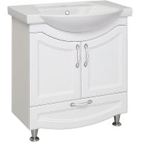 Тумба под раковину Runo Неаполь 75 00-00001034 Белая — фото 1, Тумбы под раковину