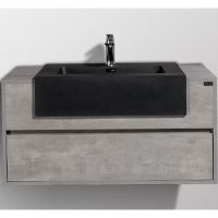 Тумба с раковиной Black&White Universe U903.1000 100 903U1000 подвесная G.ash — фото 1, Мебель для ванной