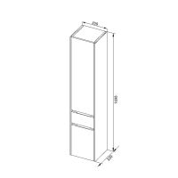 Шкаф пенал Aquanet Латина 35 L 187544 подвесной Белый — фото 6, Пеналы для ванной комнаты