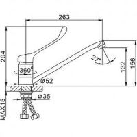Товар: Смеситель для кухни Frap H54 F4954 Хром - фото 11 Смеситель для кухни Frap H54 F4954 Хром — фото 11, Смесители для кухни