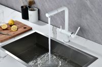 Смеситель для кухни Paulmark Serpentine Se213222-431 Белый матовый — фото 10, Смесители для кухни