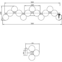 Настенный светильник Maytoni Modern Dallas MOD547WL-13G Янтарный Золото — фото 2, Бра