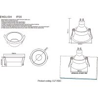 Товар: Встраиваемый светильник Crystal Lux CLT 052C BL-GO Черный Золото - фото 4 Встраиваемый светильник Crystal Lux CLT 052C BL-GO Черный Золото — фото 4, Точечные светильники