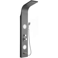 Душевая панель Ceruttispa Twin BS CT9986 с гидромассажем Хром — фото 1, Душевые панели