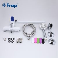 Смеситель для ванны Frap H34 F2234 универсальный Белый Хром — фото 12, Смеситель для ванны